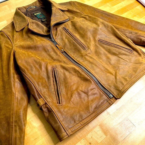 Schott Men’s Leather Jacket Large - Picture 2 of 12